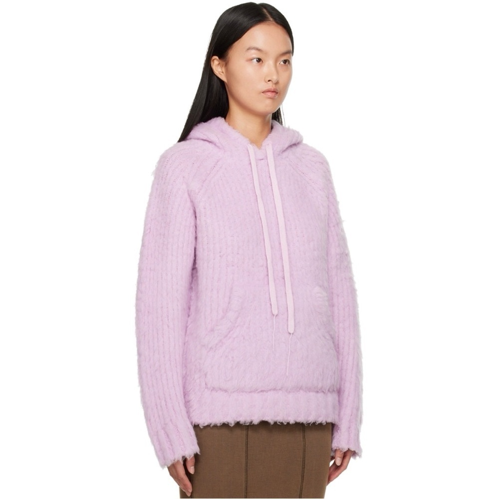 Acne Studios Fluffy Hoodie in Pale Lilac
